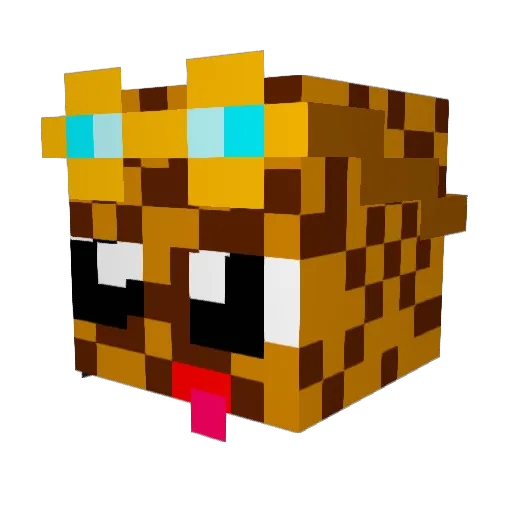 OWNER_yt23a Minecraft avatar head, 3D render