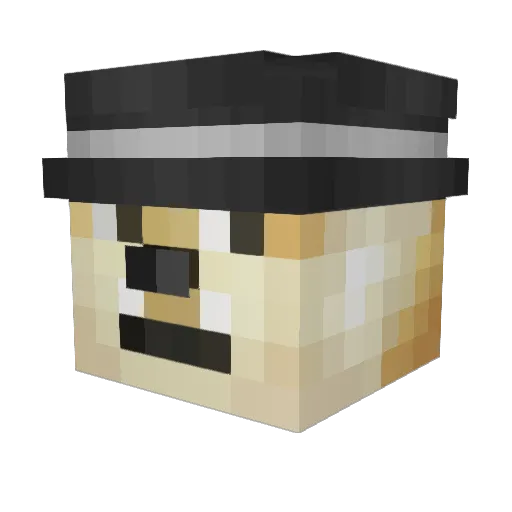 OWNGOAL Minecraft avatar head, 3D render
