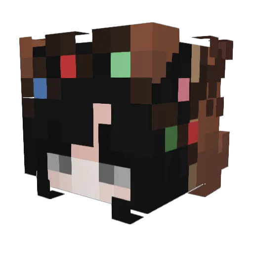 OWOzenitsu Minecraft avatar head, 3D render