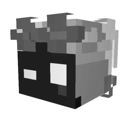 OWnMalo Minecraft avatar head, 3D render