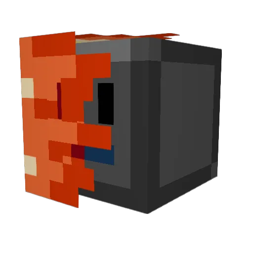 OXBA Minecraft avatar head, 3D render