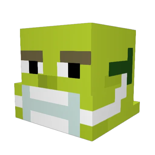 OXL_LOX Minecraft avatar head, 3D render