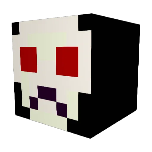 OXSA07 Minecraft avatar head, 3D render
