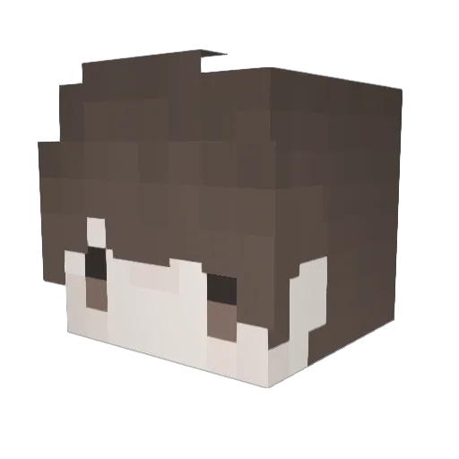 OX_pikachu Minecraft avatar head, 3D render