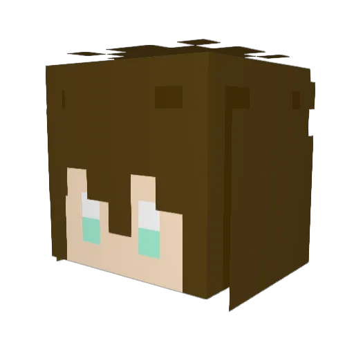 OY24108 Minecraft avatar head, 3D render