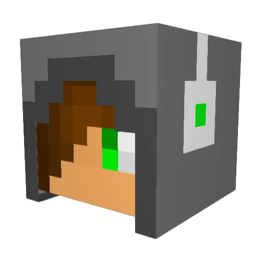 OZALUAR Minecraft avatar head, 3D render
