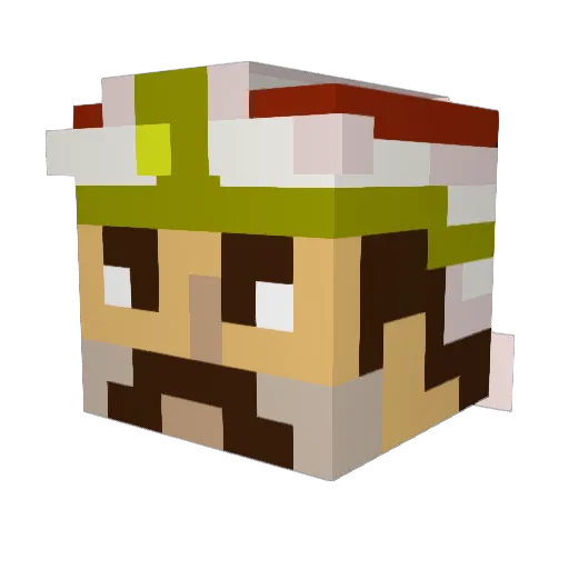 OZATA Minecraft avatar head, 3D render