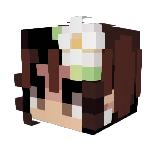 OZE_05 Minecraft avatar head, 3D render