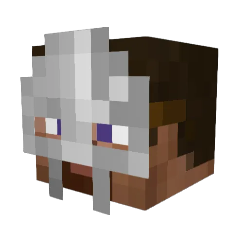 OZI0509 Minecraft avatar head, 3D render