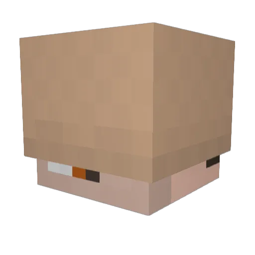 OZTUD Minecraft avatar head, 3D render