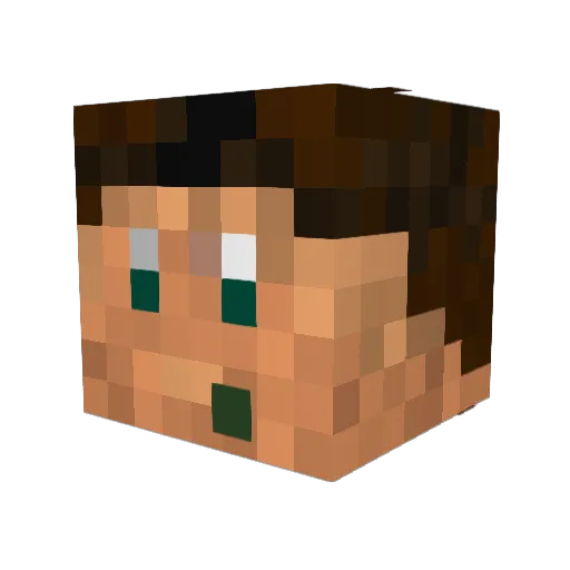 OZY095 Minecraft avatar head, 3D render