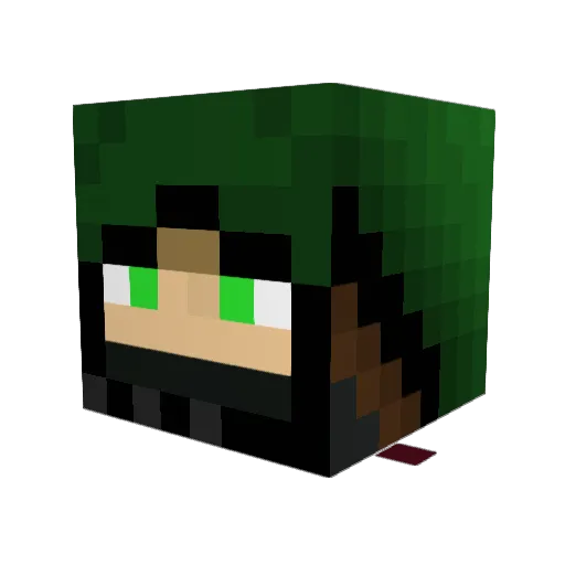 O_A_I Minecraft avatar head, 3D render