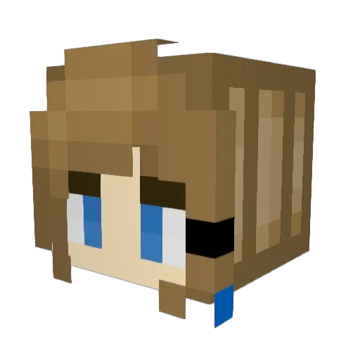 O_B_8 Minecraft avatar head, 3D render