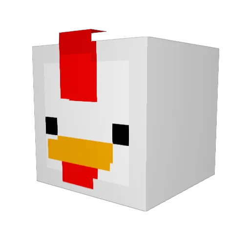 O_Coxinhas Minecraft avatar head, 3D render
