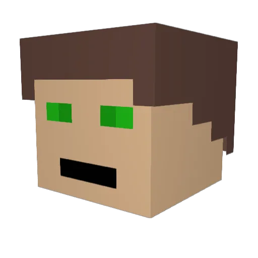 O_DOGGO101 Minecraft avatar head, 3D render