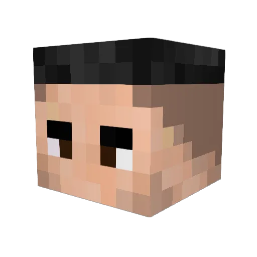 O_Drak Minecraft avatar head, 3D render