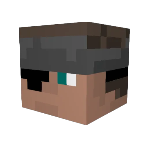 O_Hideto Minecraft avatar head, 3D render