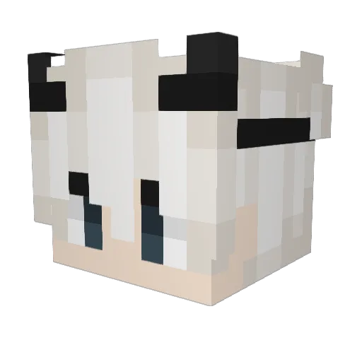 O_ORen Minecraft avatar head, 3D render