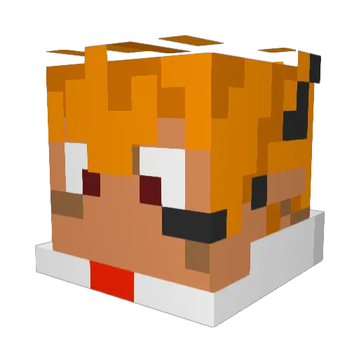 O_ORub1lax Minecraft avatar head, 3D render