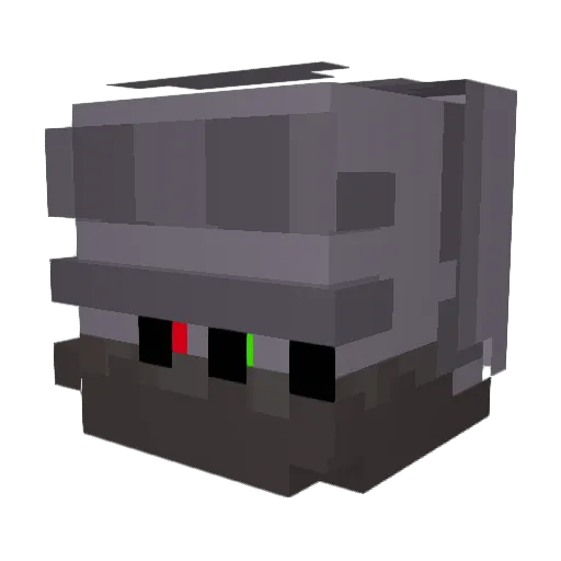 O_Obsidian Minecraft avatar head, 3D render