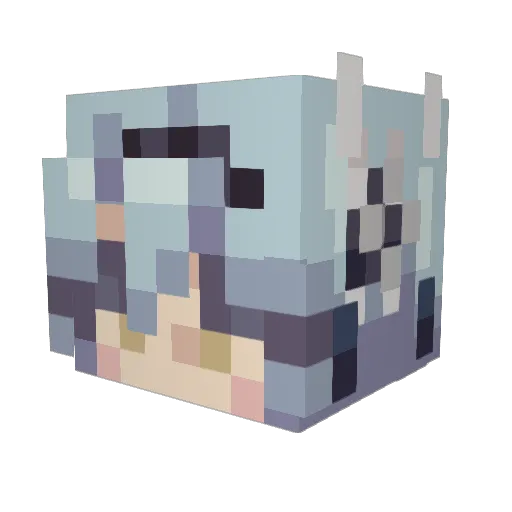 O_Orangutan Minecraft avatar head, 3D render