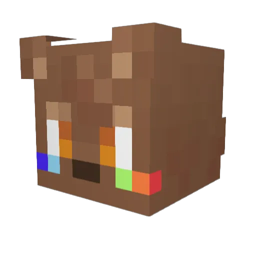 O_R3tr0 Minecraft avatar head, 3D render