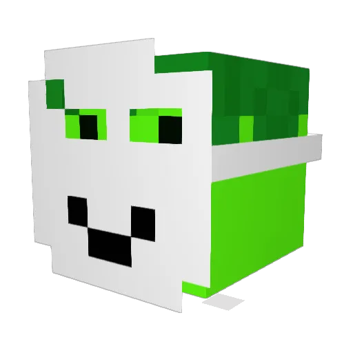 O_Stick Minecraft avatar head, 3D render