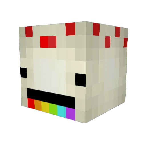 O__LEO Minecraft avatar head, 3D render