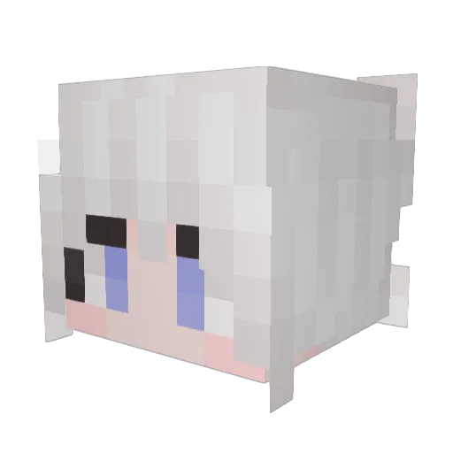 O__dAng Minecraft avatar head, 3D render