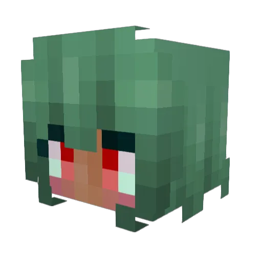O_chihiro_O Minecraft avatar head, 3D render