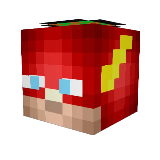 O_craft Minecraft avatar head, 3D render