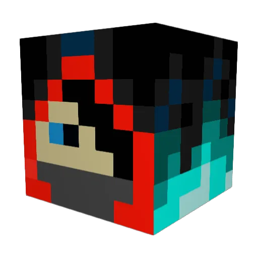 O_ktm Minecraft avatar head, 3D render