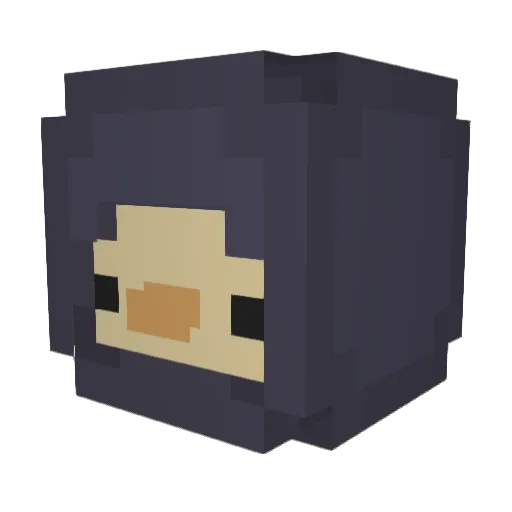 O_l_i_ Minecraft avatar head, 3D render