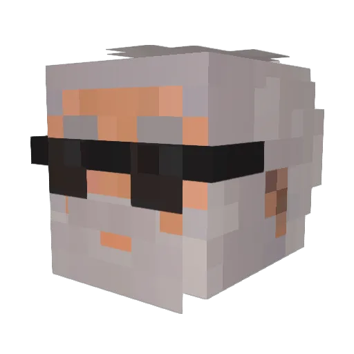 O_oTio Minecraft avatar head, 3D render