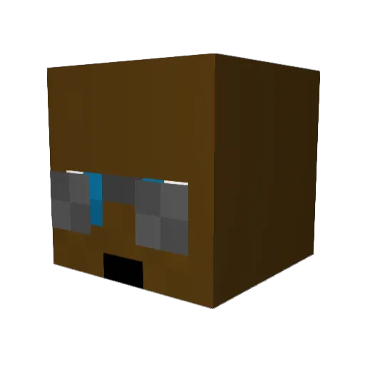 O_voo Minecraft avatar head, 3D render