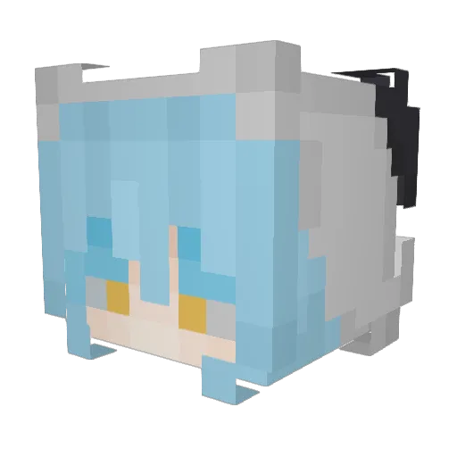 OafMilk Minecraft avatar head, 3D render