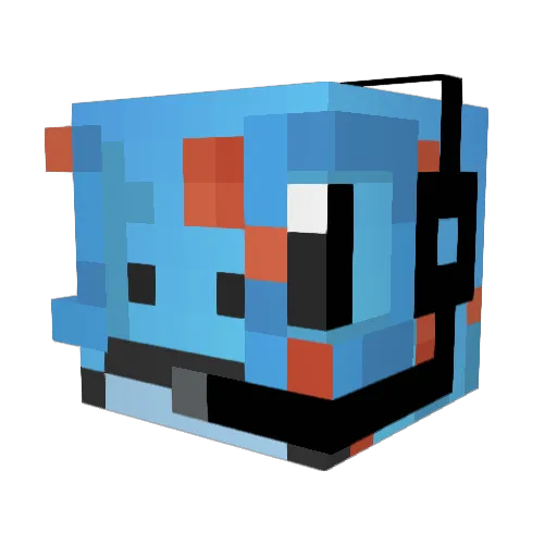 OakGecko Minecraft avatar head, 3D render
