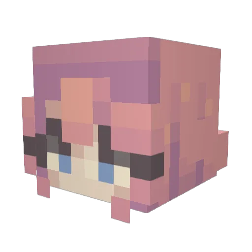 OakWitch23 Minecraft avatar head, 3D render