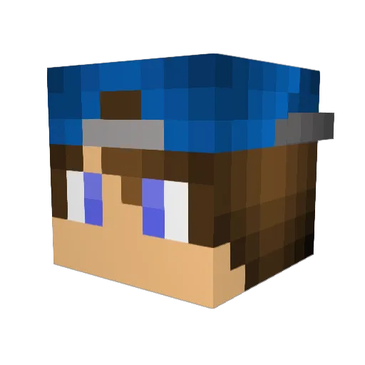 Oak_kie Minecraft avatar head, 3D render
