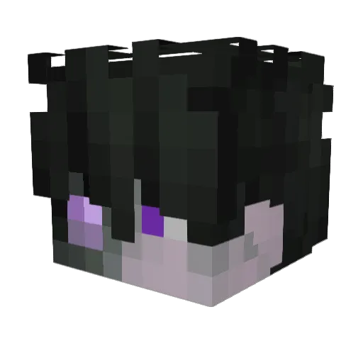 OakaLucifer Minecraft avatar head, 3D render