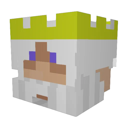 Oakegg Minecraft avatar head, 3D render