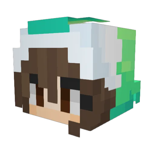 Oakie_YD Minecraft avatar head, 3D render