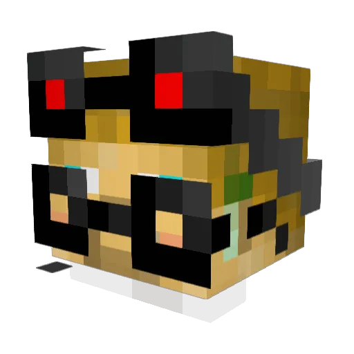 Oakiedokie Minecraft avatar head, 3D render