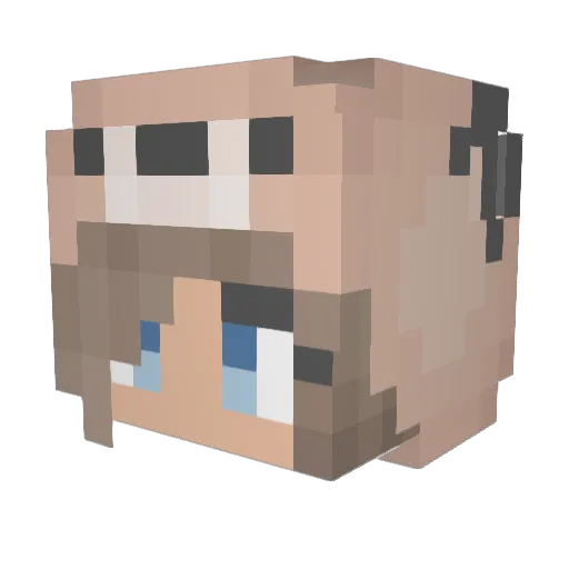 Oakiie Minecraft avatar head, 3D render