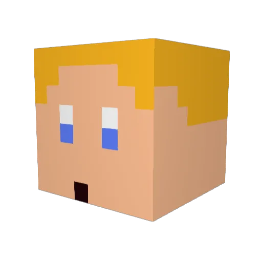 Oakley007 Minecraft avatar head, 3D render