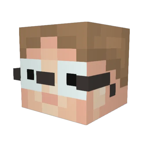 Oakleydavid Minecraft avatar head, 3D render