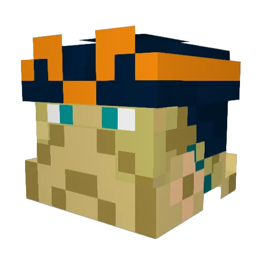 Oaktooth Minecraft avatar head, 3D render
