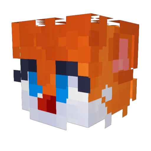 OalWtoO Minecraft avatar head, 3D render