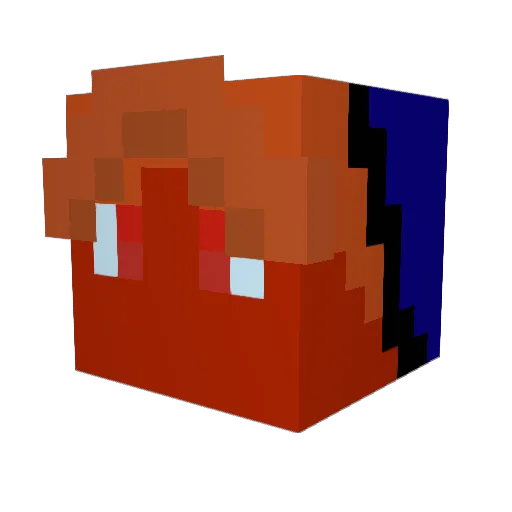 Oalca Minecraft avatar head, 3D render