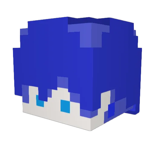 Oasis_01 Minecraft avatar head, 3D render